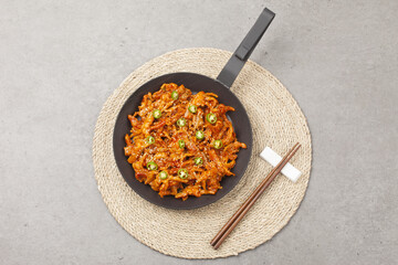  Chicken feet is a dish made by stir-frying trimmed chicken feet with red pepper powder, red pepper...