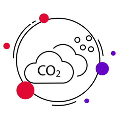 Carbon Dioxide Emissions icon, Reducing Carbon Dioxide Emissions for a Sustainable Future, The...