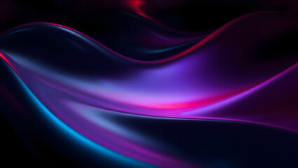 Futuristic Abstract Liquid Metal Waves, Dark Iridescent Sci-Fi Aesthetic