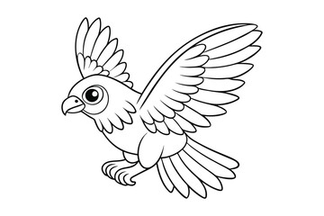 Fototapeta premium Eagle coloring page for kids 