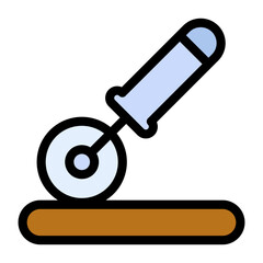 Tool for slicing pizza