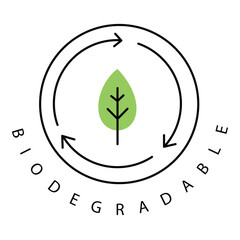 Eco Friendly Biodegradable Product Material Vector Icon design