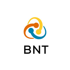 BNT creative minimalist letter logo.