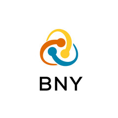 BNY creative minimalist letter logo.