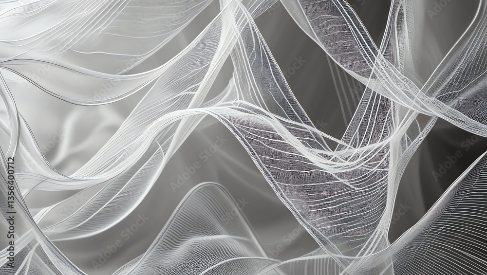 Canvas Prints abstract grey and white fabric texture: a study in light and shadow