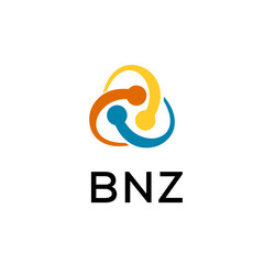BNZ HM creative minimalist letter logo.