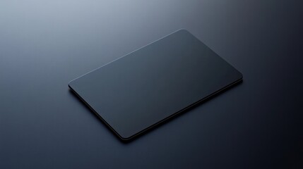Dark Gray Blank Rectangular Object on Dark Surface