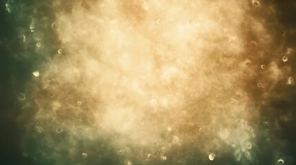 Abstract gold and green smoky texture.