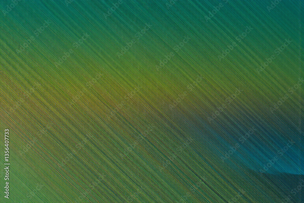 Leinwandbilder diagonal lines in shades of green and yellow blend into blue, creating a vibrant gradient background