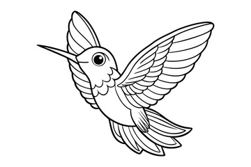 Hummingbird coloring page for kids 