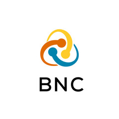 BNC creative minimalist letter logo.