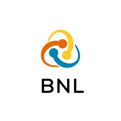 BNL creative minimalist letter logo.