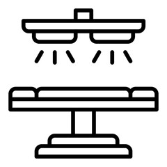 Icon for Hovering Light Fixture. Line Icon