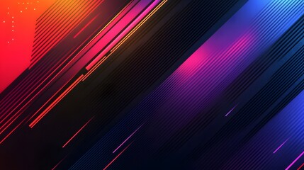 Fototapeta premium 37. Dark black background with sharp, diagonal lines and a gradient transition to a premium halftone finish.