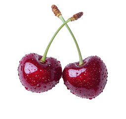 cherry on white background