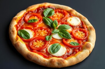 Delicious Italian Margherita Pizza Close-Up