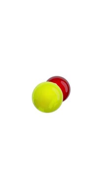 Molecule: Magnesium Oxide. Chemical Structure Model: Ball and stick. Molecular Formula: MgO. Isolated on a white background. Seamless looping Vertical video. 3D render.