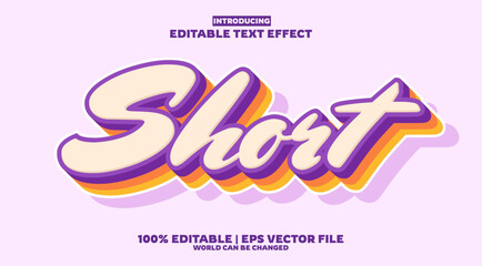 New short editable text effect in modern trend style