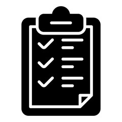 Checklist Icon. Glyph Icon