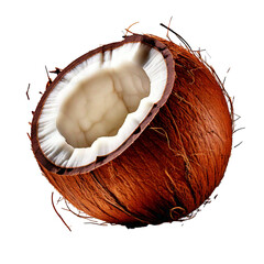 coconut on a white background