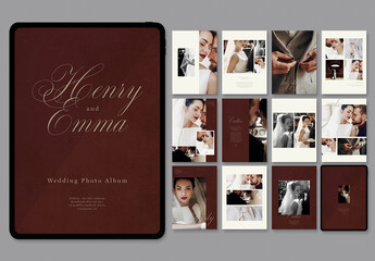 Wedding Photo Album Layout (Digital)
