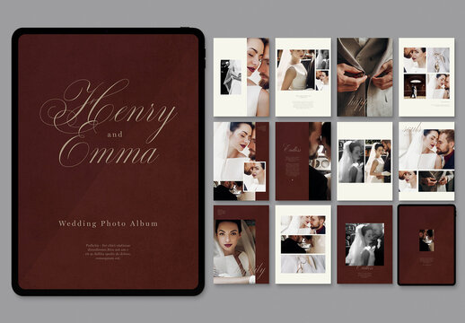 Wedding Photo Album Layout (Digital)