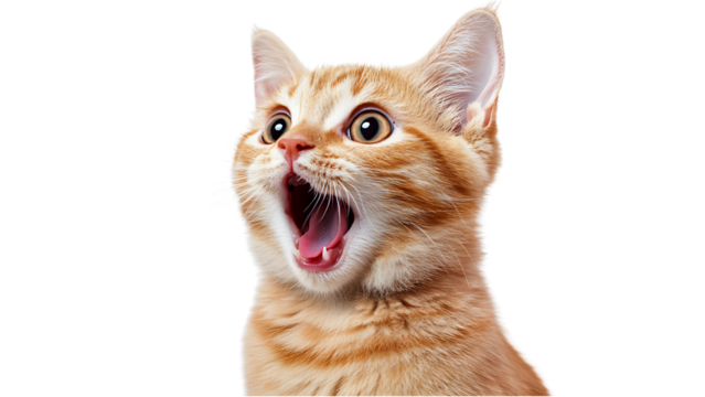 Close up of a surprised grey cat