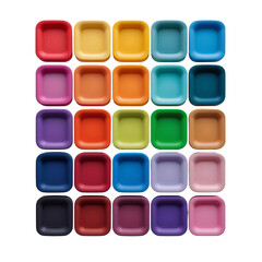 Colorful wheel with vibrant spectrum and geometric pie segments, abstract circular design with gradient colors, isolated on transparent background