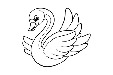 Swan Coloring book for kids