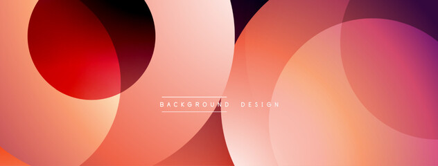Background design with overlapping circular shapes, featuring smooth gradients and soft lighting effects, creating a dynamic abstract composition
