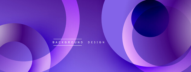 Layered circular shapes in vivid colors form a gradient-rich abstract design with smooth transitions, depth effects, and a modern, futuristic aesthetic