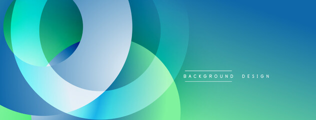 Background design with overlapping circular shapes, featuring smooth gradients and soft lighting effects, creating a dynamic abstract composition