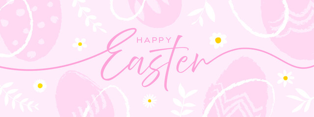 Easter banner, Easter egg poster, happy Easter card