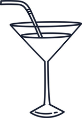 Doodle Tropical Cocktail