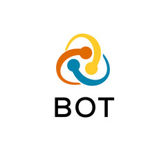BOT creative minimalist letter logo.
