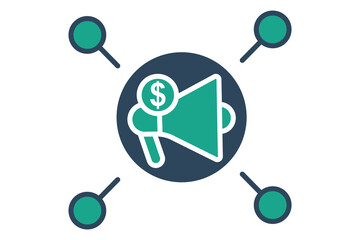 Affiliate icon. solid icon style. icon related to digital marketing. business elements vector illustration