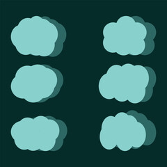 Weather icons set flat clouds collection vector design. 