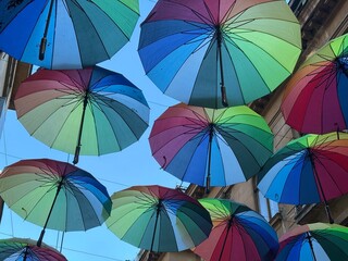 colorful umbrellas background