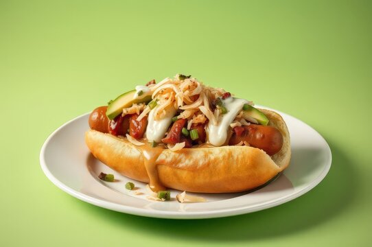 Delicious Chilean Completo Hot Dog