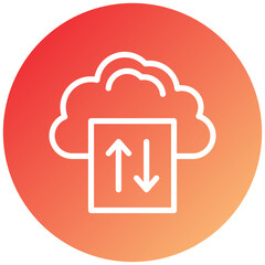 Vector Design Cloud Backup Icon Style