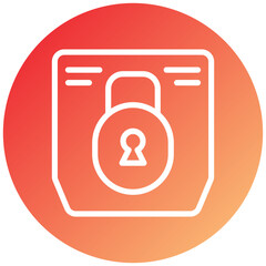 Vector Design Locked Icon Style