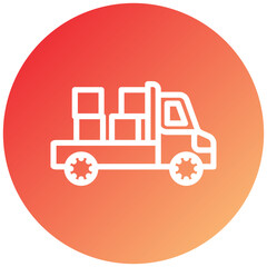 Vector Design Pickup Truck Icon Style