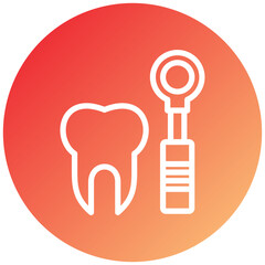 Mouth Mirror Icon Style