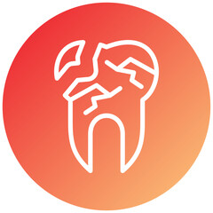 Broken Tooth Icon Style