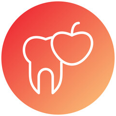 Tooth Nutrition Icon Style