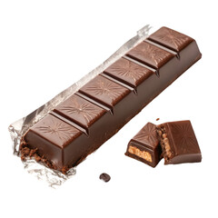 Chocolate bar isolated on white background