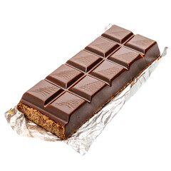 Chocolate bar isolated on white background