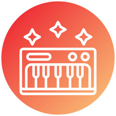 Piano keyboard Icon Style