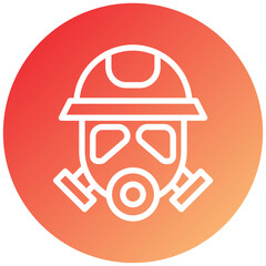 Fireman Mask Icon Style