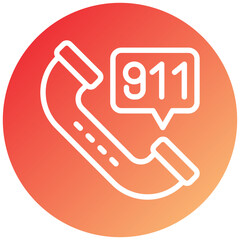 Call 911 Icon Style